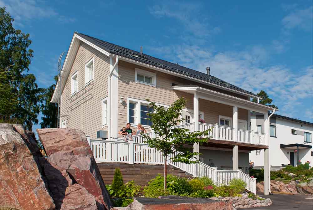 Hus med det bästa bitarna från bägge länder.