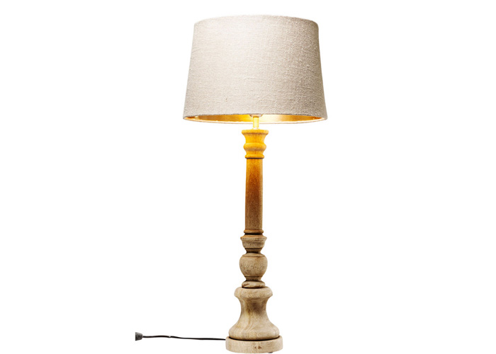 Wohnzimmers bordslampa i mangoträ