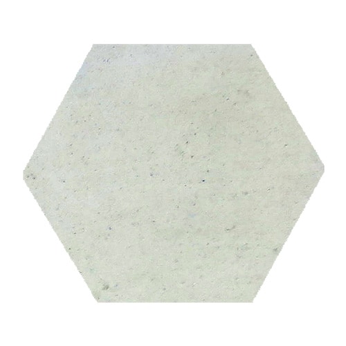 Hexagon vit enfärgad platta