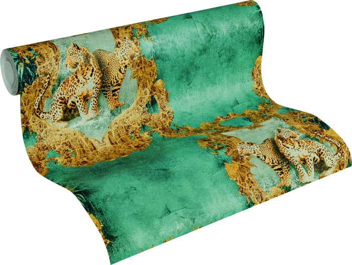 Tapeten As-Creation Medaljong Leopard