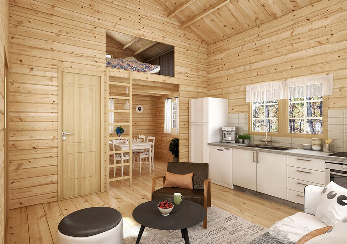 2-rums stuga Loft Torp